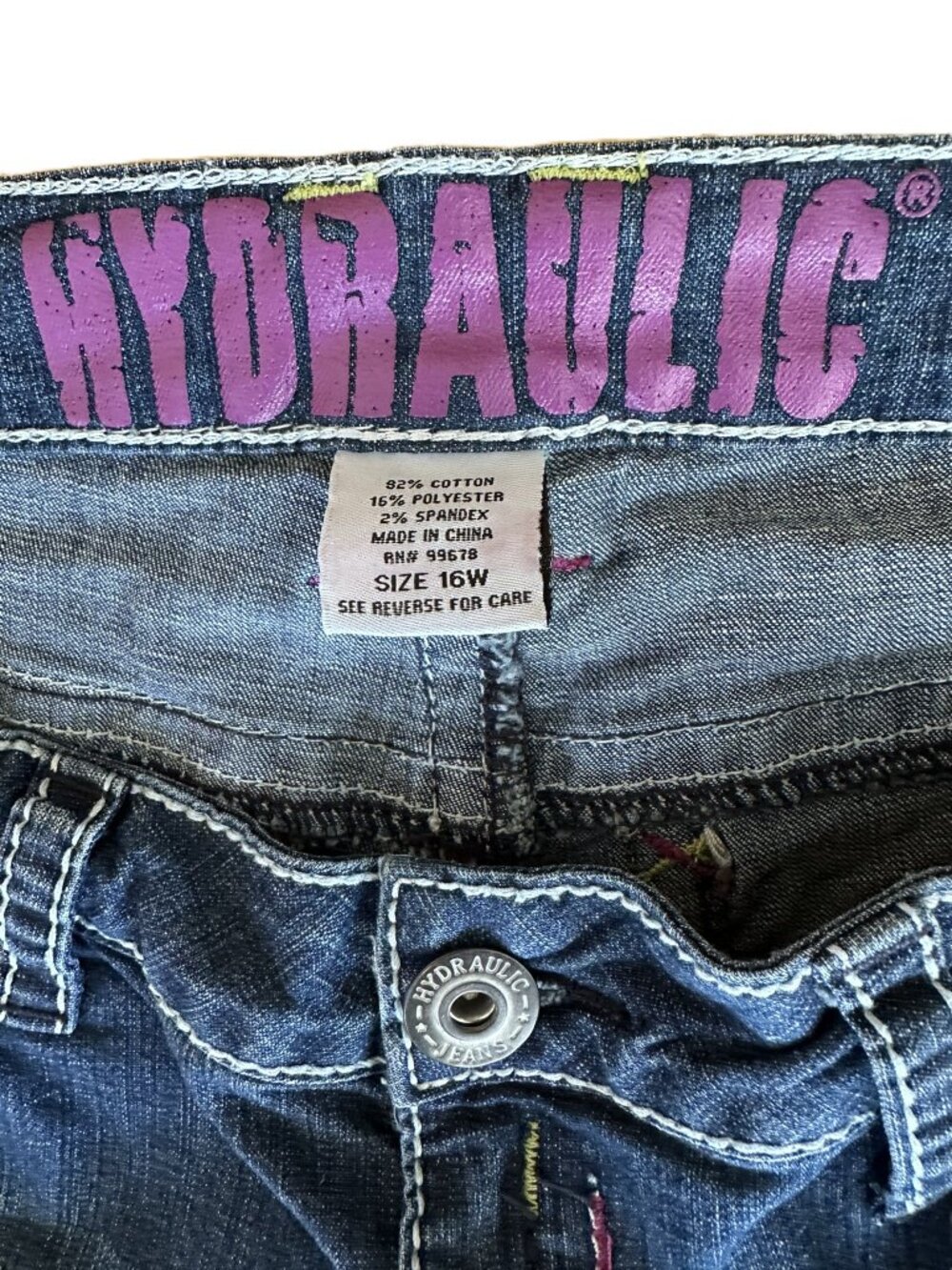 Hydraulic Bailey Slim Bootcut Jeans Women's Size 16W Y2K - Picture 3 of 12